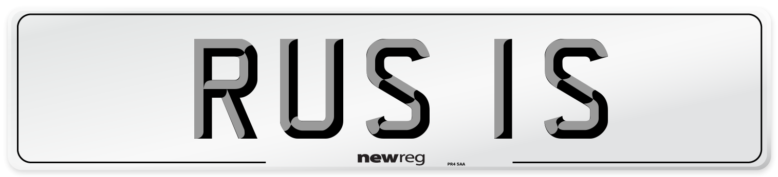 RUS 1S Number Plate from New Reg